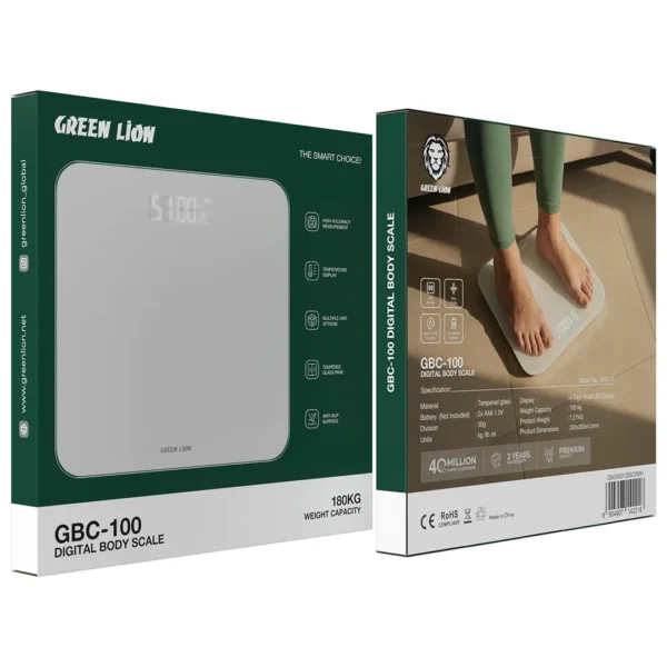 ترازو دیجیتال گرین لاین مدل GBC-100 ترازو دیجیتال گرین لاین مدل GBC-100 شیشهای