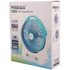 پنکه شارژی ویداسی مدل WD-202 قابل حمل و پرتابل
