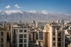 نمای شهری تهران همراه با خدمات محلی دزدگیر اماکن